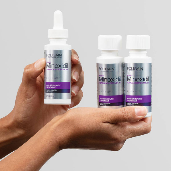 FOLIGAIN Minoxidil 2% Hair Regrowth Treatment For Women 12 Month Supply - FOLIGAIN EUROPE