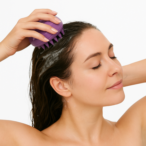 FOLIGAIN Peeling i masażer skóry głowy w kolorze fioletowym